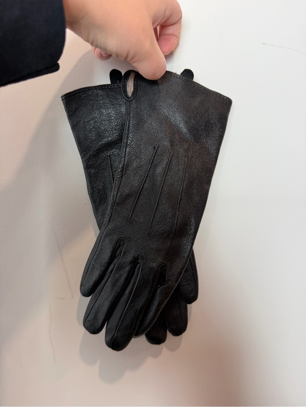 Vintage Leather Gloves Lined Black Women’s Small